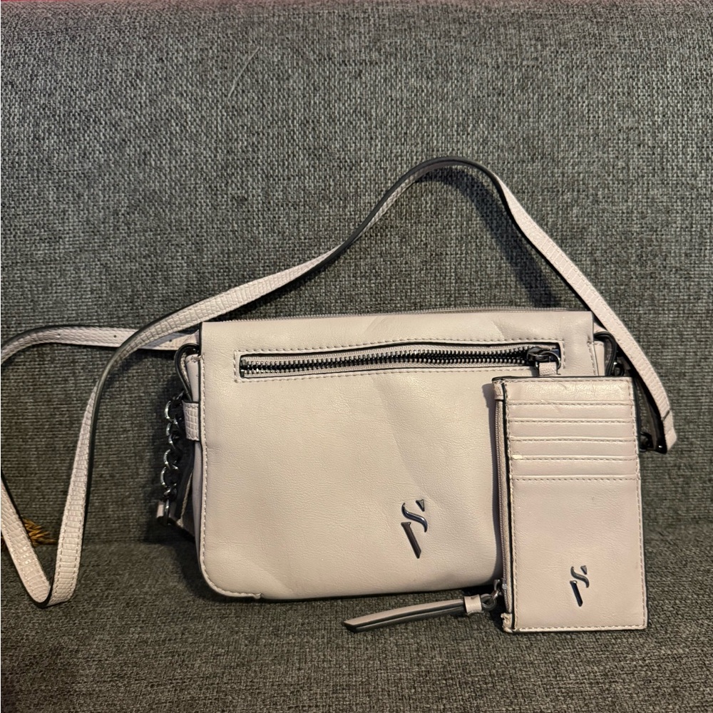 Simply Vera Vera Wang Gray Crossbody Bag Minimalist Design